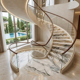 Luxury Calacatta Gold Natural Marble Decor for Hotel Office Villa Waterproof Easy Clean