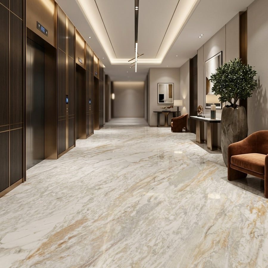 Factory Direct Premium Calacatta Gold Natural Marble for Kitchen Bathroom Walls Floors Stairs