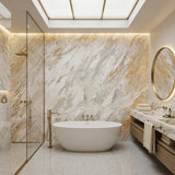 Mine Direct Custom Calacatta Gold Natural Marble Slab for Home Bathroom Kitchen Walls Staircases