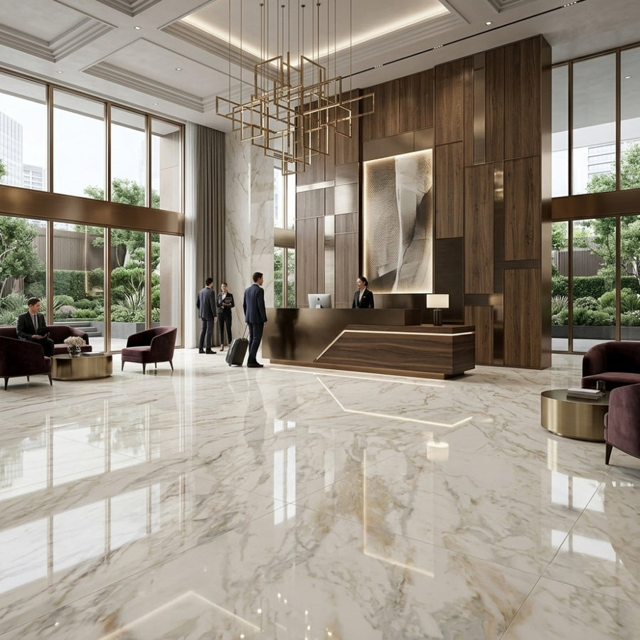 Calacatta Gold Natural Marble Slabs Custom for Luxury Villa Hotel Project Wall Floor Stair Countertop