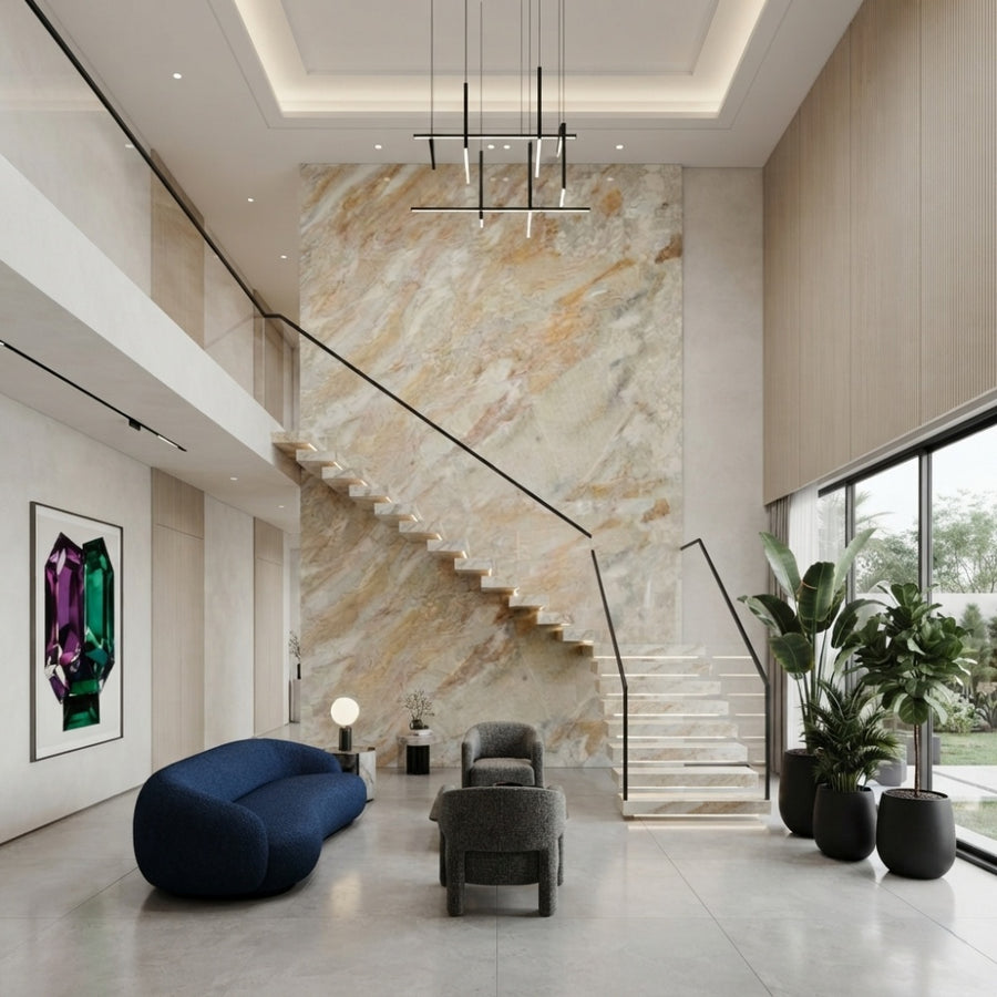 Calacatta Gold Natural Marble Stable Block Supply for Hotel Villa Commercial Project Wall Floor Countertop