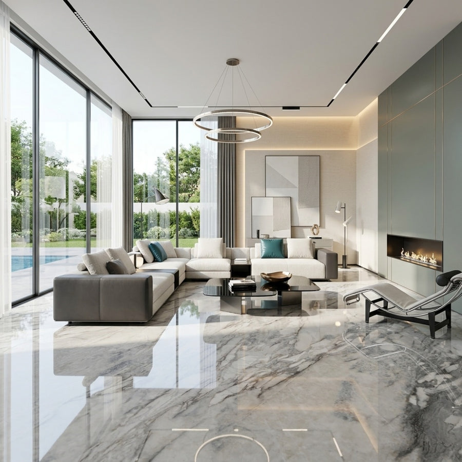 Quarry Owner Calacatta Gold Natural Marble Slabs Unique Veining Durable Luxury Tiles Wholesale