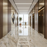 Wholesale Polished Calacatta Gold Natural Marble Slabs Wear Resistant Eco Friendly From Factory