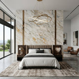 Factory Custom Luxury Calacatta Gold Natural Marble Slab for Villa Hotel Bathroom & Kitchen Wall Floor