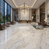 High-End Eco-Friendly Calacatta Gold Natural Marble Slab for Villa Hotel Lobby Staircase