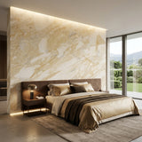 Manufacturer Custom Polished Calacatta Gold Waterproof Natural Marble Big Slab for Hotel Villa