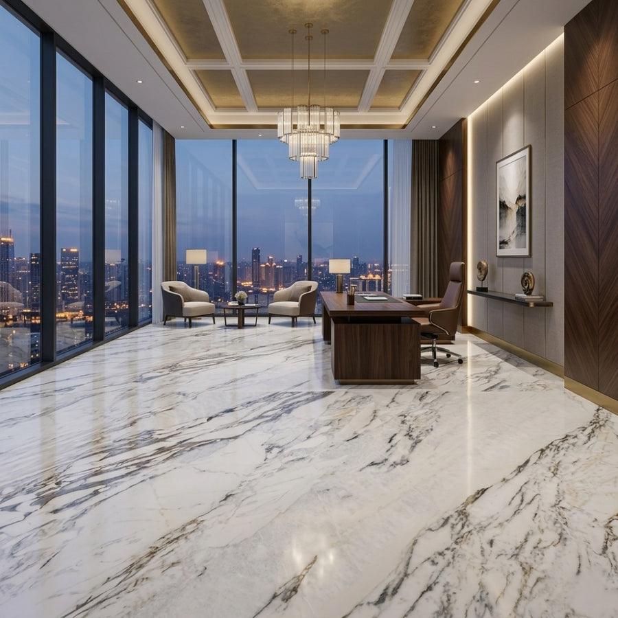 Luxury Calacatta Gold Marble Waterproof Mine Direct Supply for Villa Hotel Dining Wall Stairs