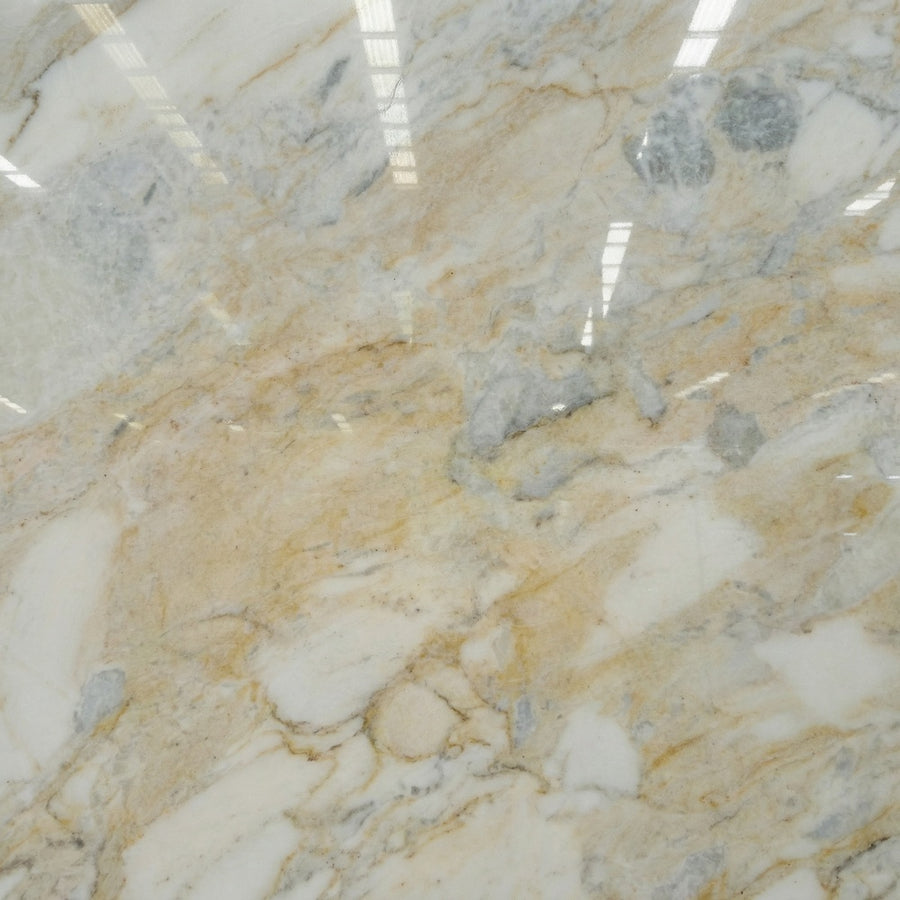 Manufacturer Custom Polished Calacatta Gold Waterproof Natural Marble Big Slab for Hotel Villa