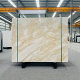Manufacturer Custom Polished Calacatta Gold Waterproof Natural Marble Big Slab for Hotel Villa