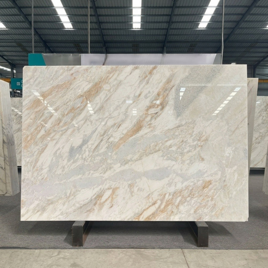 Premium Calacatta Gold Marble Unique Veining Direct Quarry for Villa Hotel Wall Floor Stair