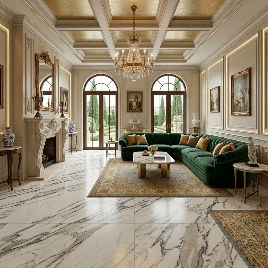 Own Mine Calacatta Gold Natural Marble Modern Durable for Villa Living Room Kitchen Dining