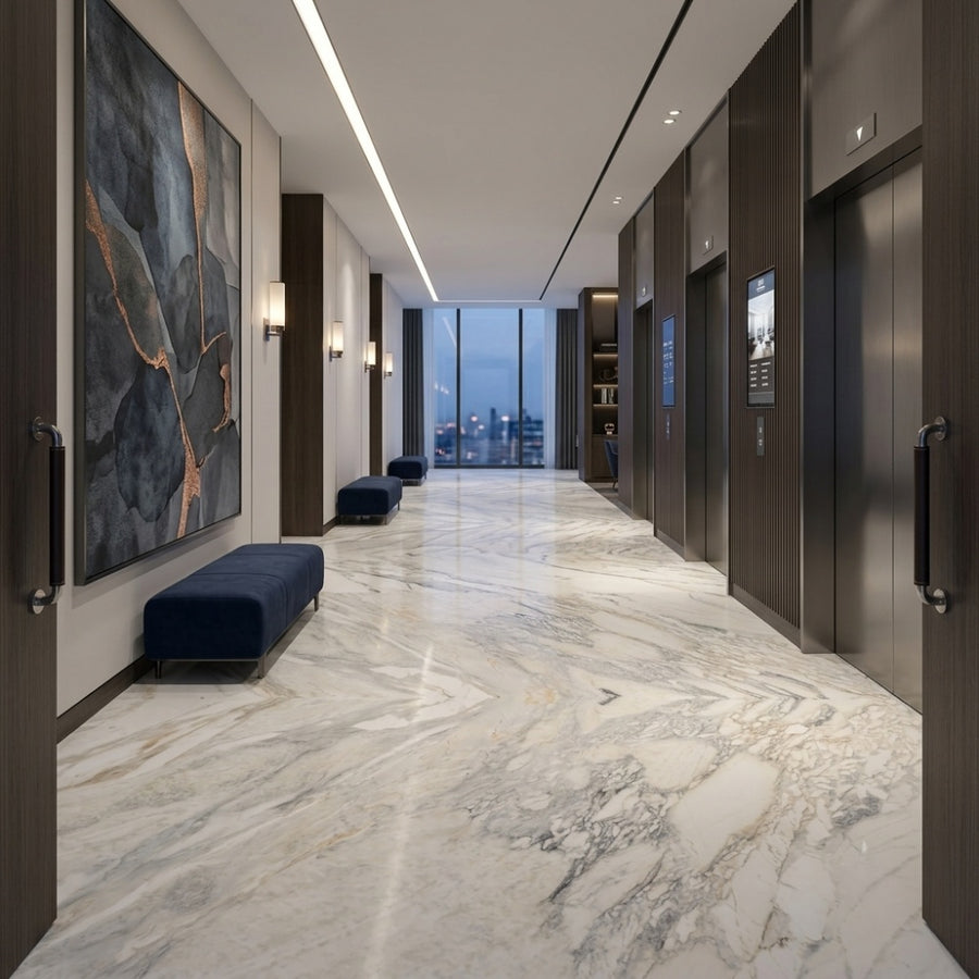 Quarry Direct Calacatta Gold Natural Marble Slabs Unique Veining High Quality Factory Price