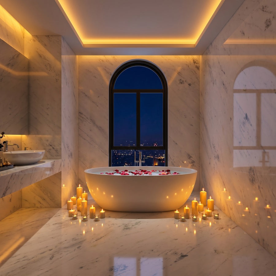 Natural Calacatta White Marble Villa Hotel Use Durable High Hardness Stain-Resistant