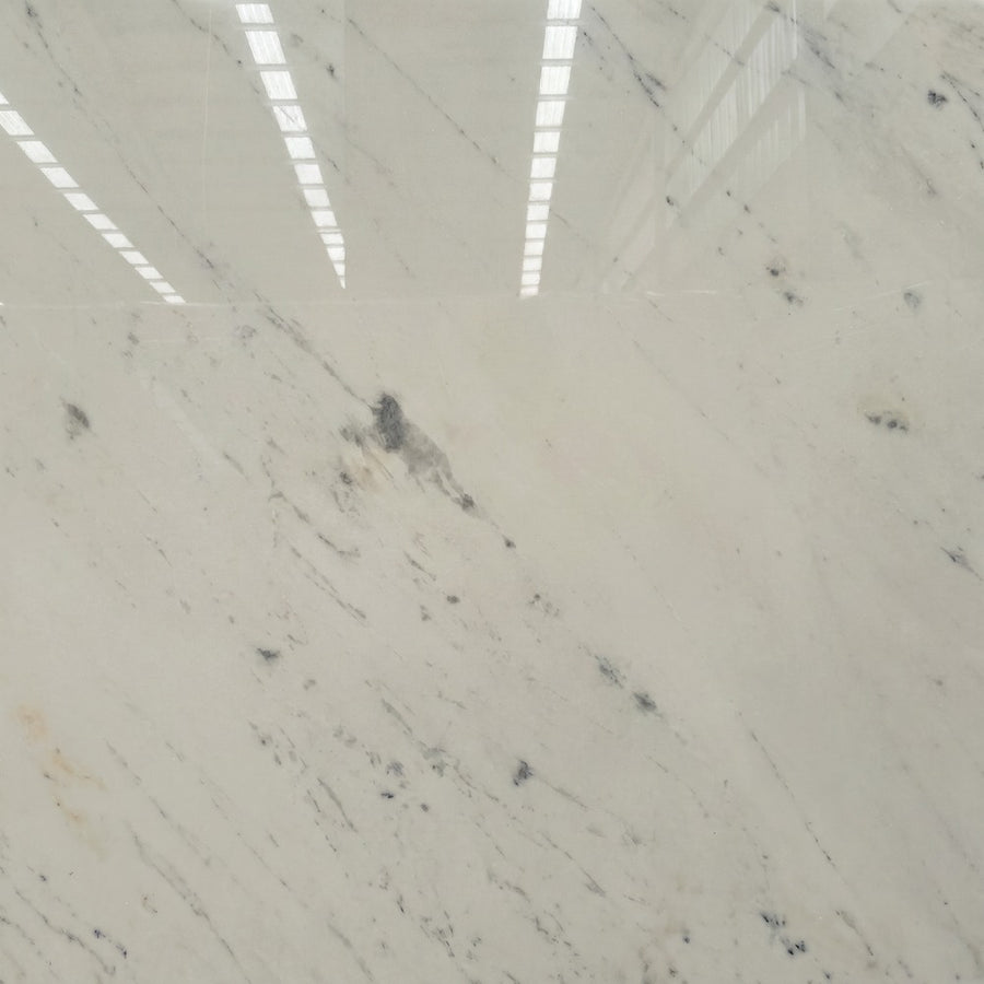 Natural Calacatta White Marble Villa Hotel Use Durable High Hardness Stain-Resistant
