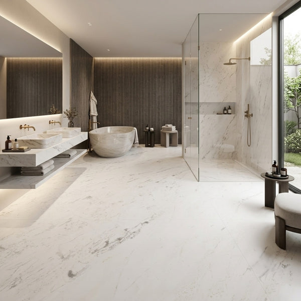 Calacatta White Natural Marble Luxury Polished Stone for Villa Hotel Flooring Wall Decoration