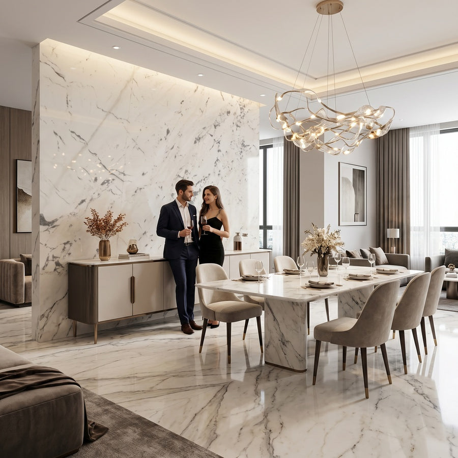Arabescato Natural Marble Slabs Premium Polished for Hotel & Villa Interior Walls & Floors