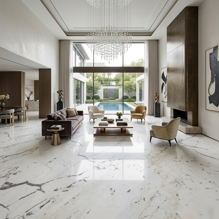 Arabescato Natural Marble Slabs Premium Polished for Hotel & Villa Interior Walls & Floors