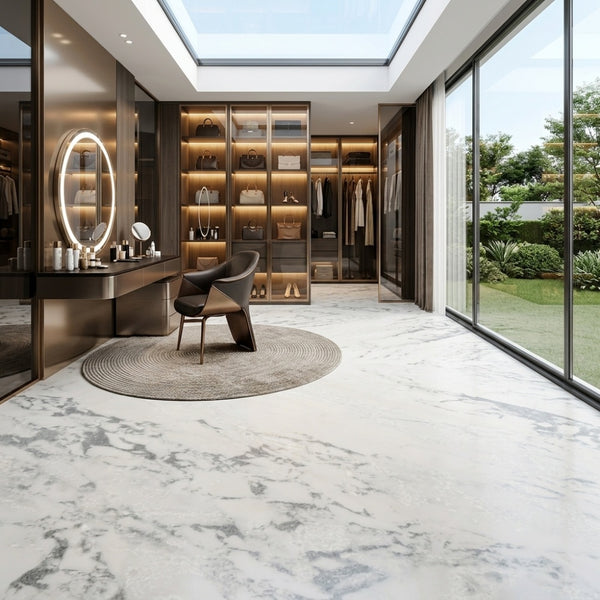 Own Quarry Arabescato Marble Polished Indoor Villa Waterproof Easy Clean Project Wholesale