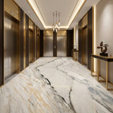 Luxury Calacatta Gold Natural Marble Decor for Hotel Office Villa Waterproof Easy Clean