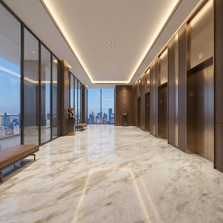 Calacatta Gold Natural Marble Slabs Custom for Luxury Villa Hotel Project Wall Floor Stair Countertop