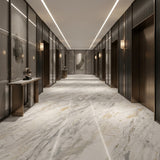 High-End Eco-Friendly Calacatta Gold Natural Marble Slab for Villa Hotel Lobby Staircase