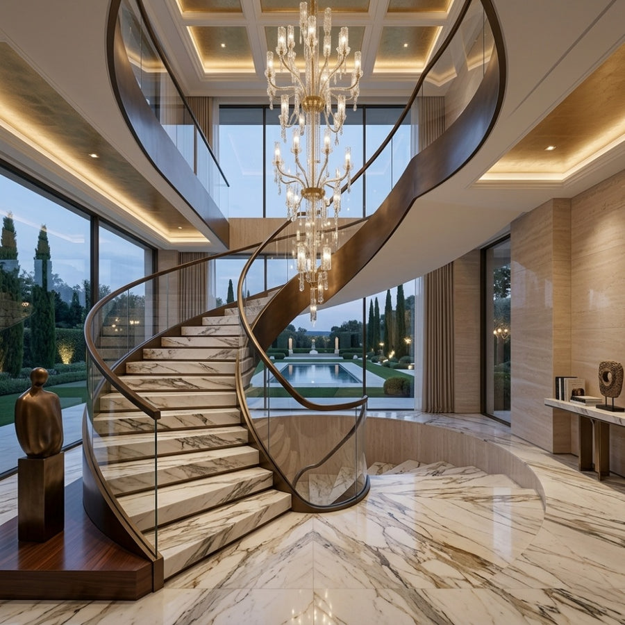 Own Mine Calacatta Gold Natural Marble Modern Durable for Villa Living Room Kitchen Dining