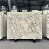 Exclusive Quarry Calacatta Gold Natural Marble Luxury Bright Artistic Veins Floor Wall Living Room Polished Waterproof
