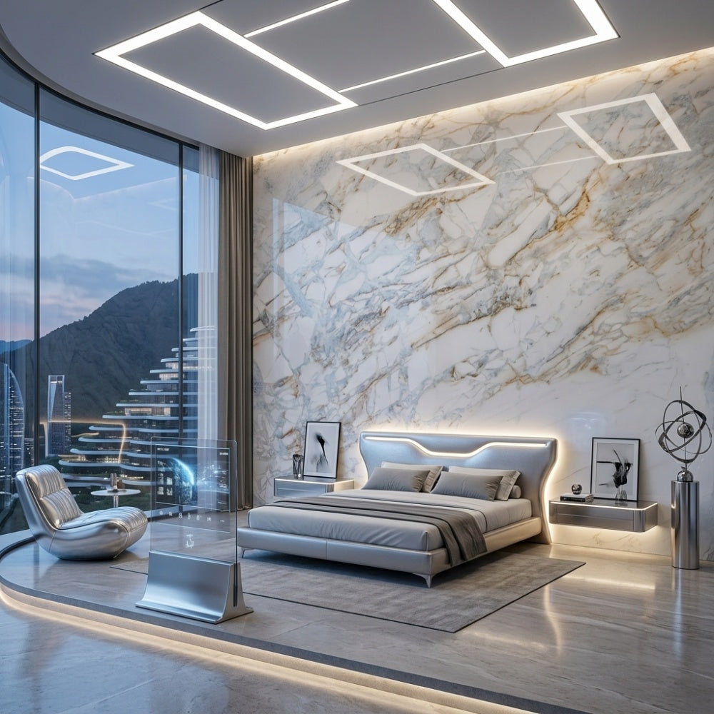 Calacatta Gold Natural Marble Slab Factory Custom for Hotel Lobby and Villa Reception Countertop