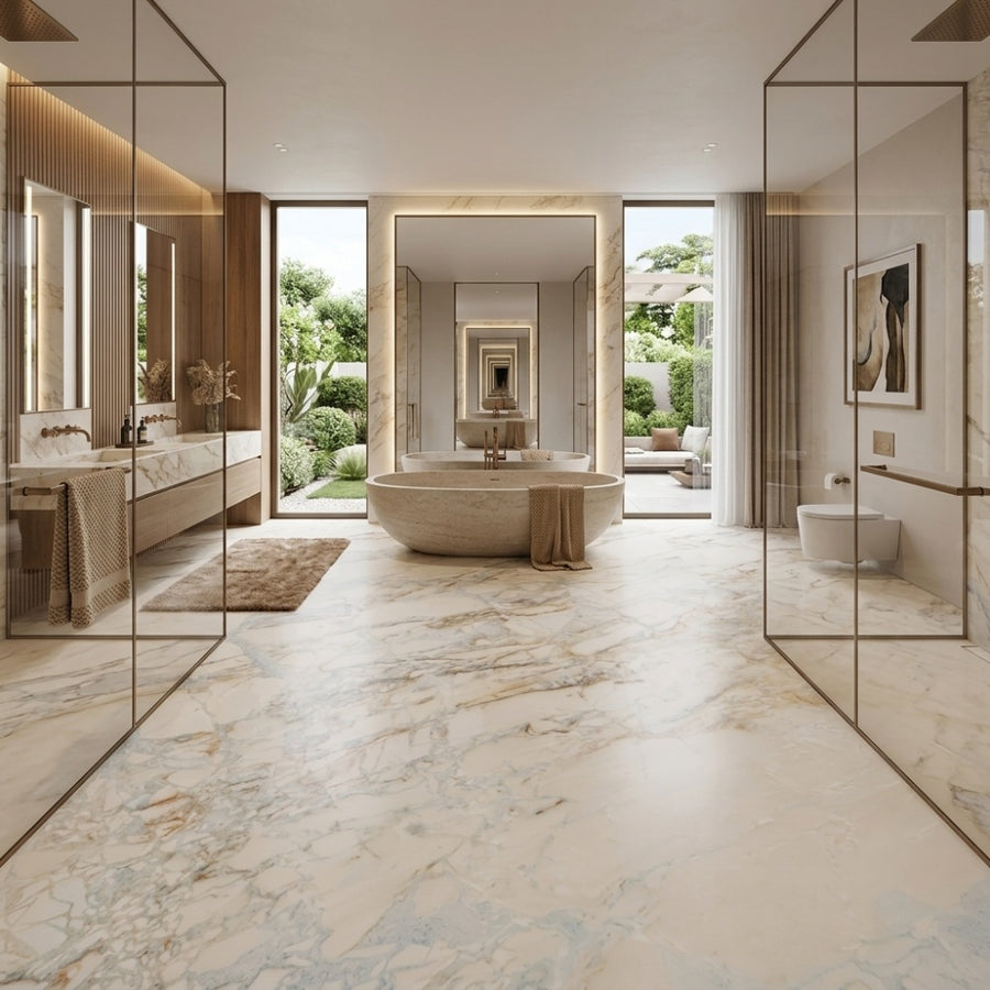 Calacatta Gold Natural Marble Slab Factory Custom for Hotel Lobby and Villa Reception Countertop