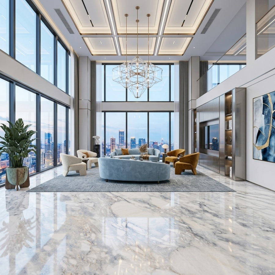 Exclusive Quarry Calacatta Gold Natural Marble Luxury Bright Artistic Veins Floor Wall Living Room Polished Waterproof