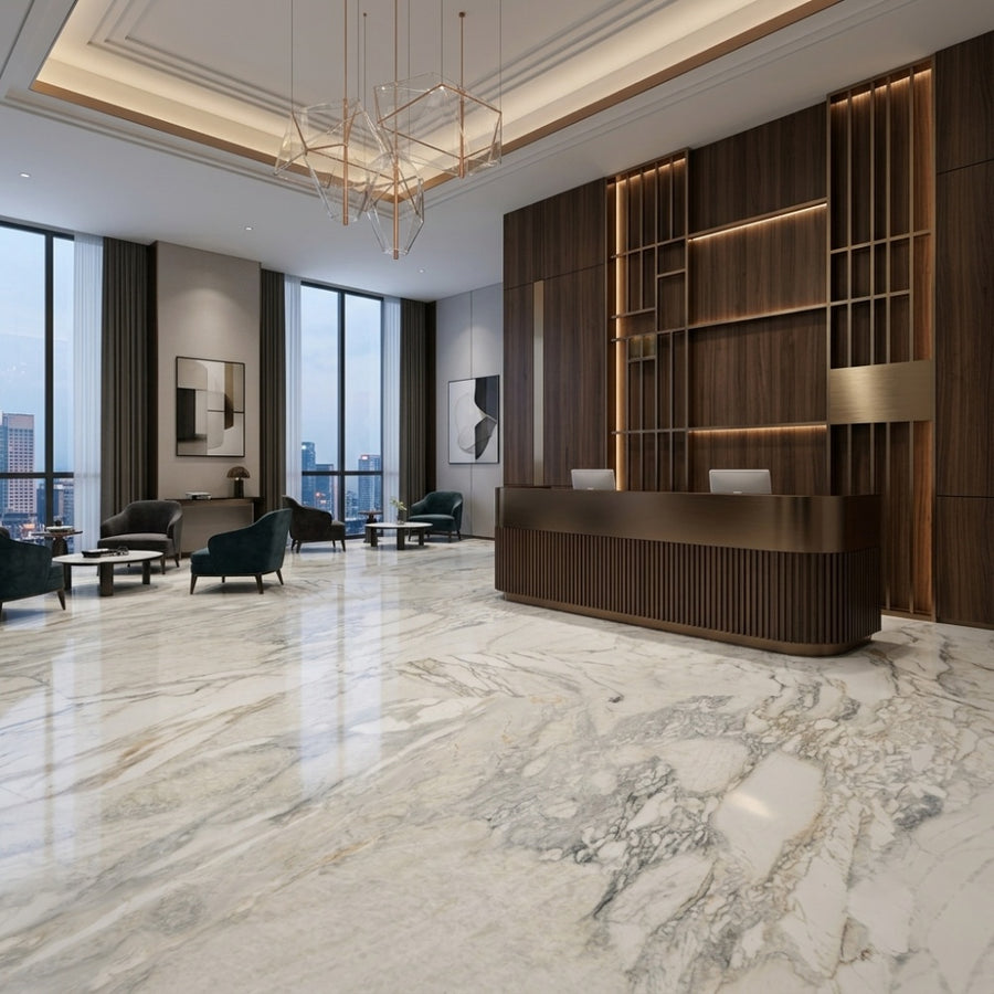 Quarry Direct Calacatta Gold Natural Marble Slabs Unique Veining High Quality Factory Price
