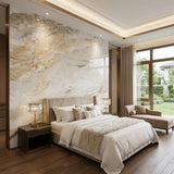 Modern Polished European Calacatta Gold Natural Marble Waterproof Non-Fading for Indoor Hotel Villa Feature Wall