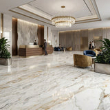 Factory Custom Luxury Calacatta Gold Natural Marble Slab for Villa Hotel Bathroom & Kitchen Wall Floor
