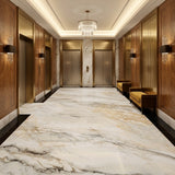 Modern Polished European Calacatta Gold Natural Marble Waterproof Non-Fading for Indoor Hotel Villa Feature Wall