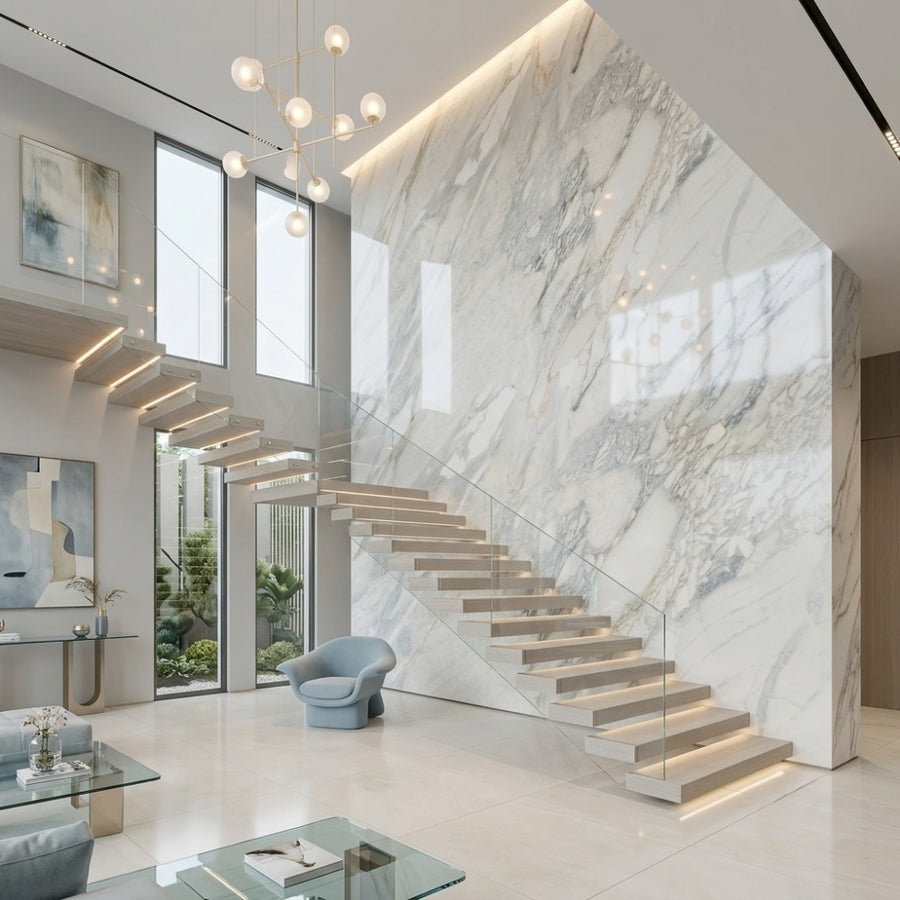 Quarry Direct Calacatta Gold Natural Marble Slabs Unique Veining High Quality Factory Price