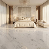 Natural Calacatta White Marble Villa Hotel Use Durable High Hardness Stain-Resistant