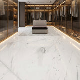 Luxury Atlantic White Marble Slab OEM Custom Size Hotel Foyer Bath Wall Cladding Floor
