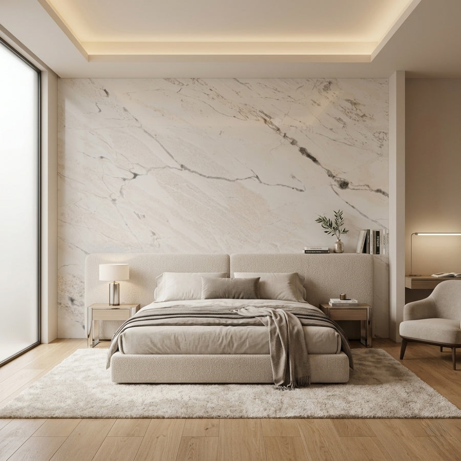 Factory Price Calacatta White Natural Marble Slabs Waterproof Durable Polished Surface Wholesale