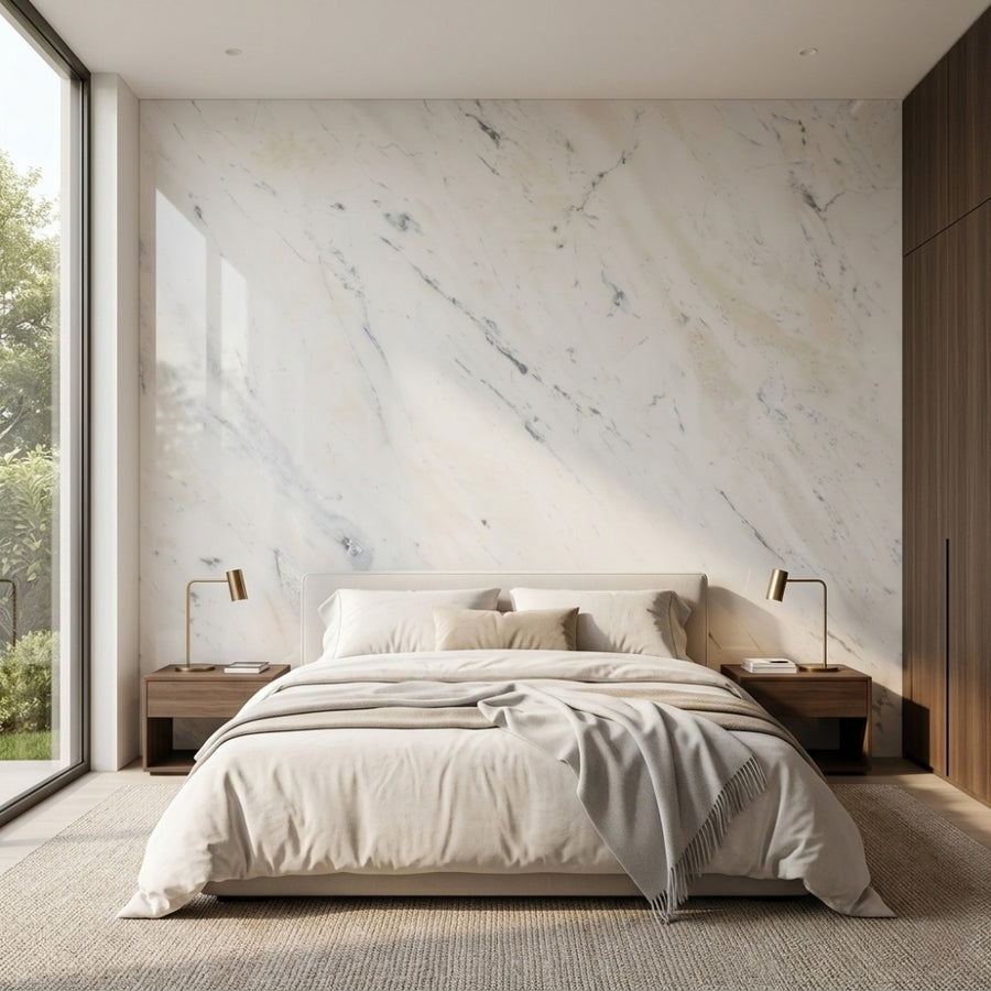 Factory Direct Calacatta White Natural Marble Slabs Unique Veining Wear Resistant for Villa Hotel Indoor