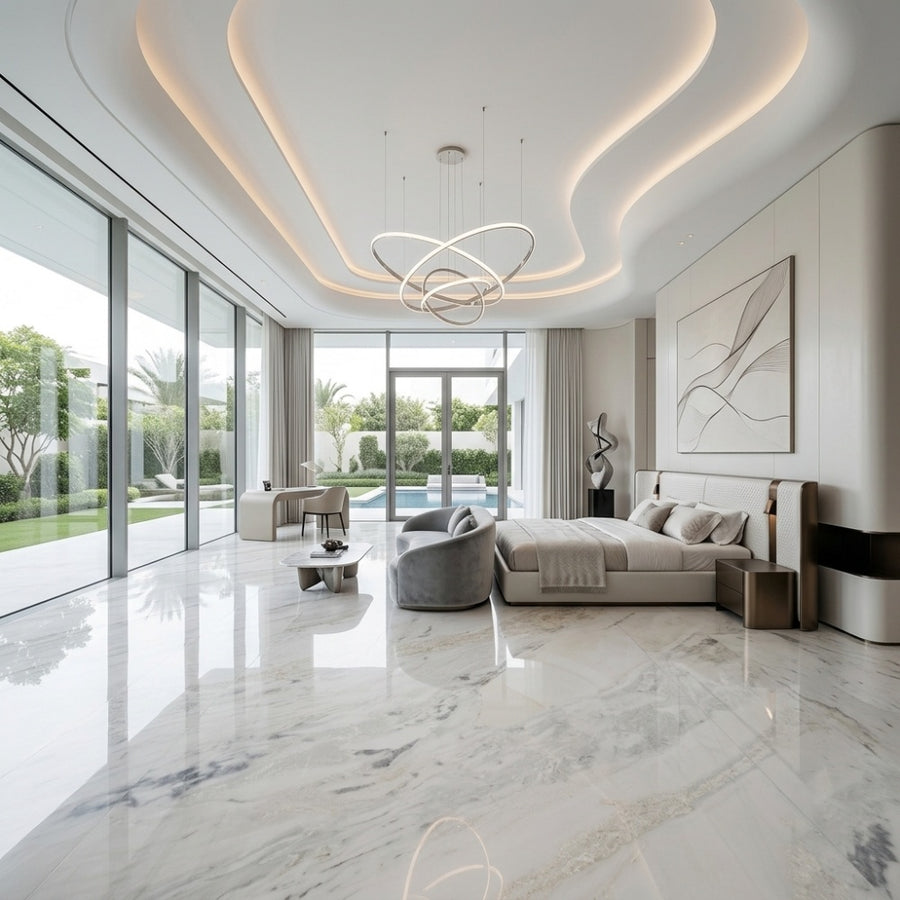 Factory Direct Dover White Marble Natural Texture Waterproof For Villa Hotel Floor Wall