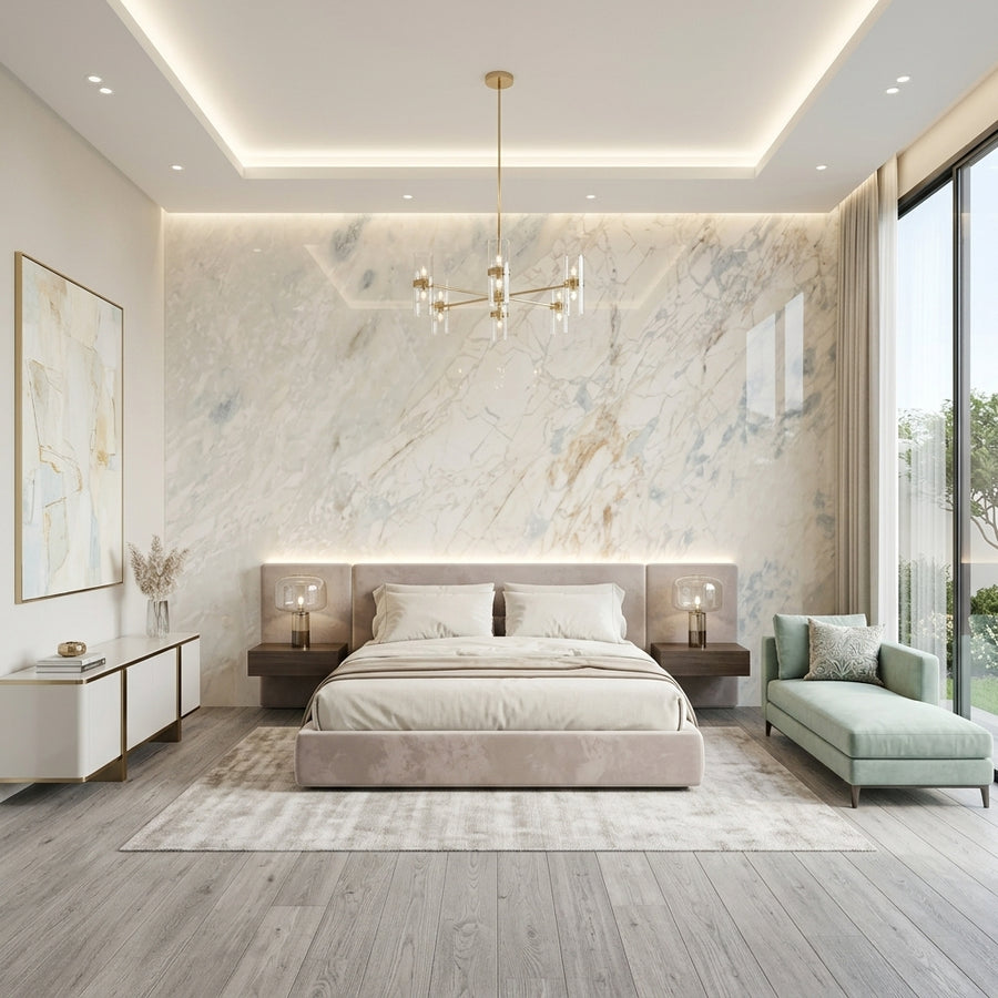 Wholesale Calacatta Gold Natural Marble Quarry Direct High Quality Bright Waterproof Indoor Slab