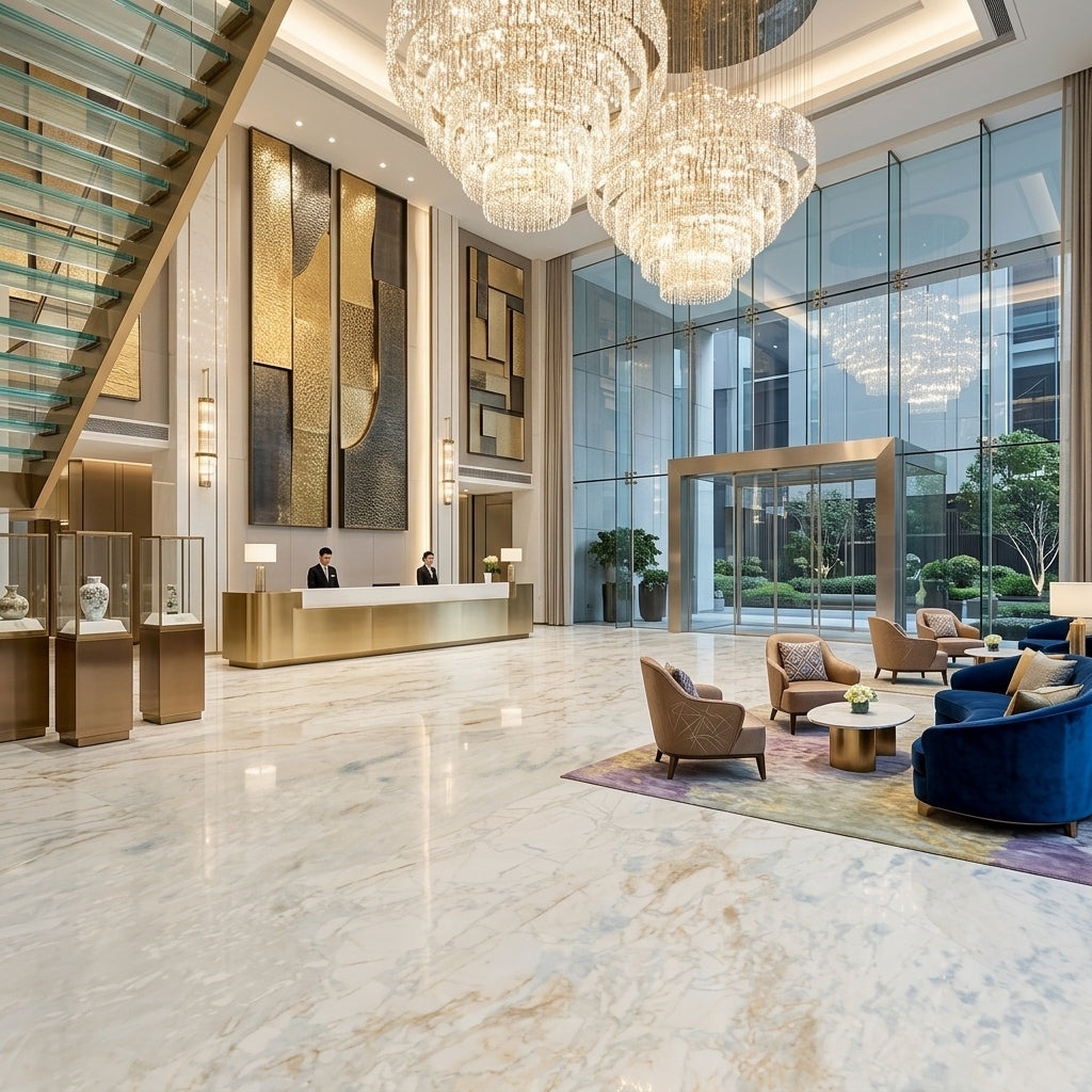 Wholesale Calacatta Gold Natural Marble Quarry Direct High Quality Bright Waterproof Indoor Slab