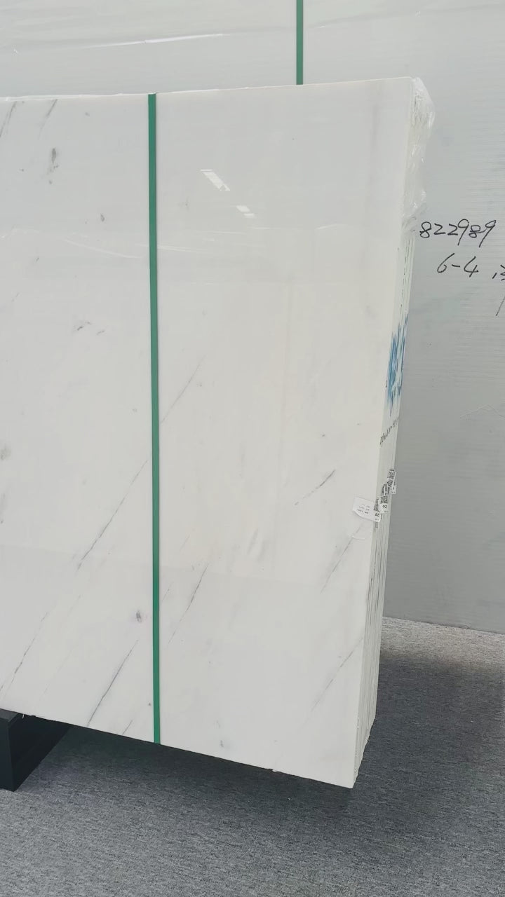 Luxury Atlantic White Marble Slab OEM Custom Size Hotel Foyer Bath Wall Cladding Floor