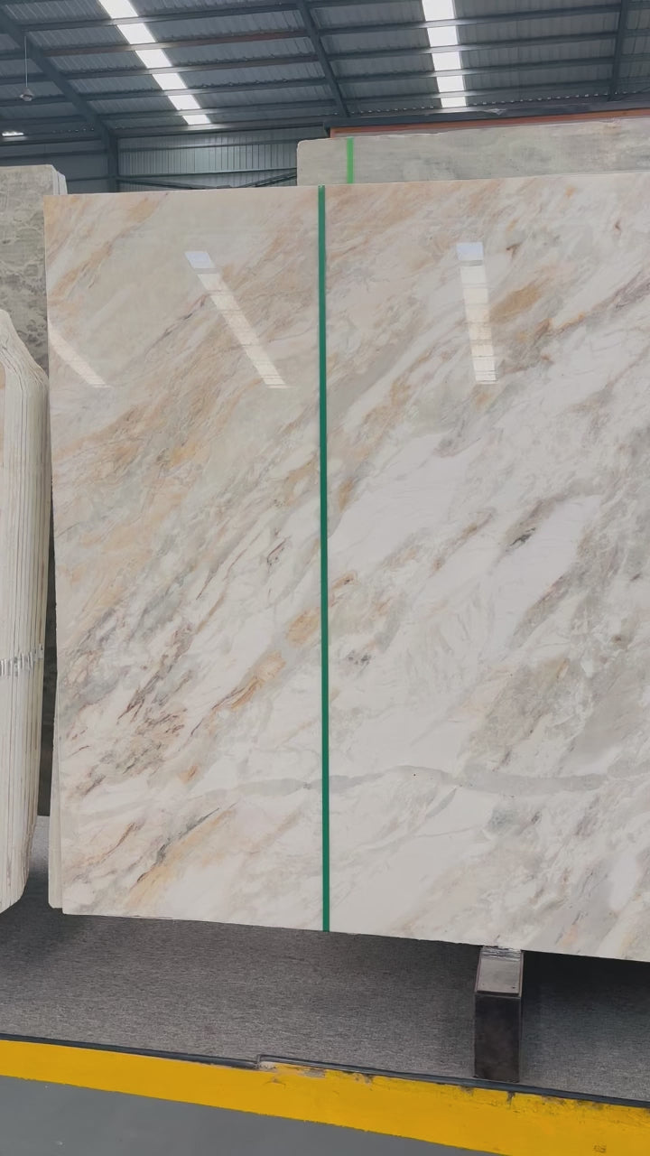 Mine Direct Custom Calacatta Gold Natural Marble Slab for Home Bathroom Kitchen Walls Staircases